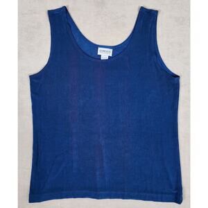 Chico's Travelers Size 3 Teal Liquid Knit base layer Minimalistic staple tank XL